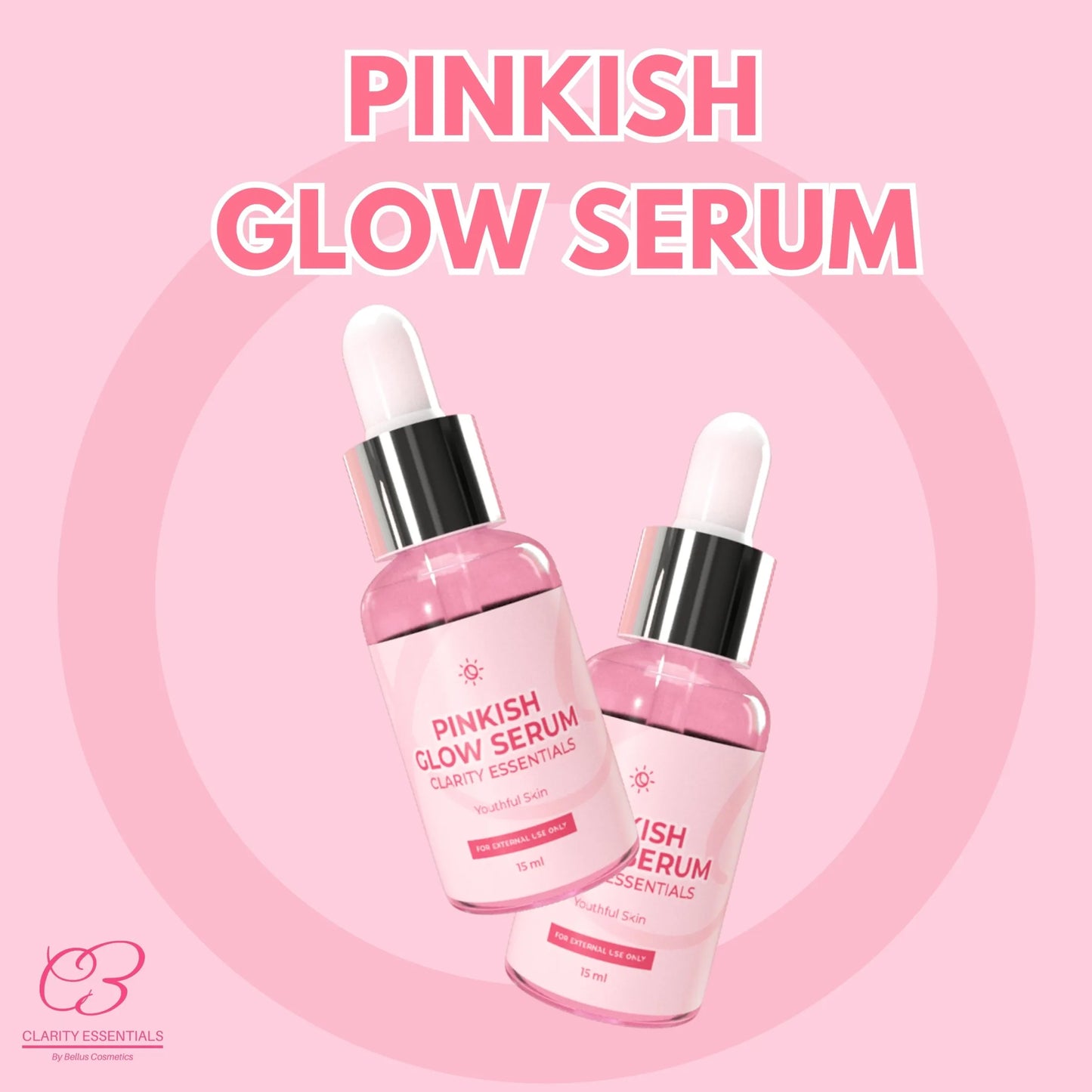 Pinkish Glow Serum - Glass Skin Serum | Whitening Serum | With SNAIL EXTRACT by Clarity Essentials