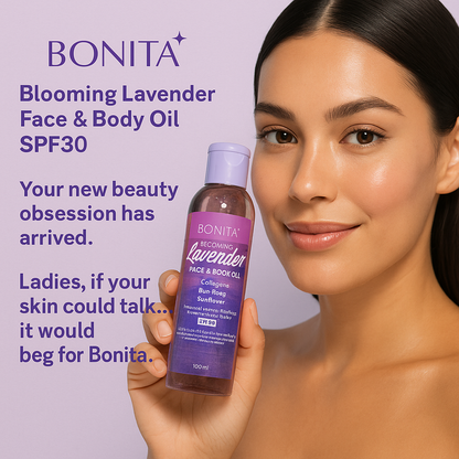 Bonita Lavender Face and Body Oil SPF30 100ml Buy 1 take 1