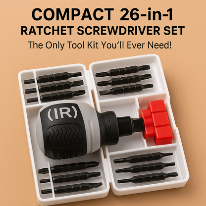 🔥 Compact 26-in-1 Ratchet Screwdriver Set – The Only Tool Kit You’ll Ever Need!