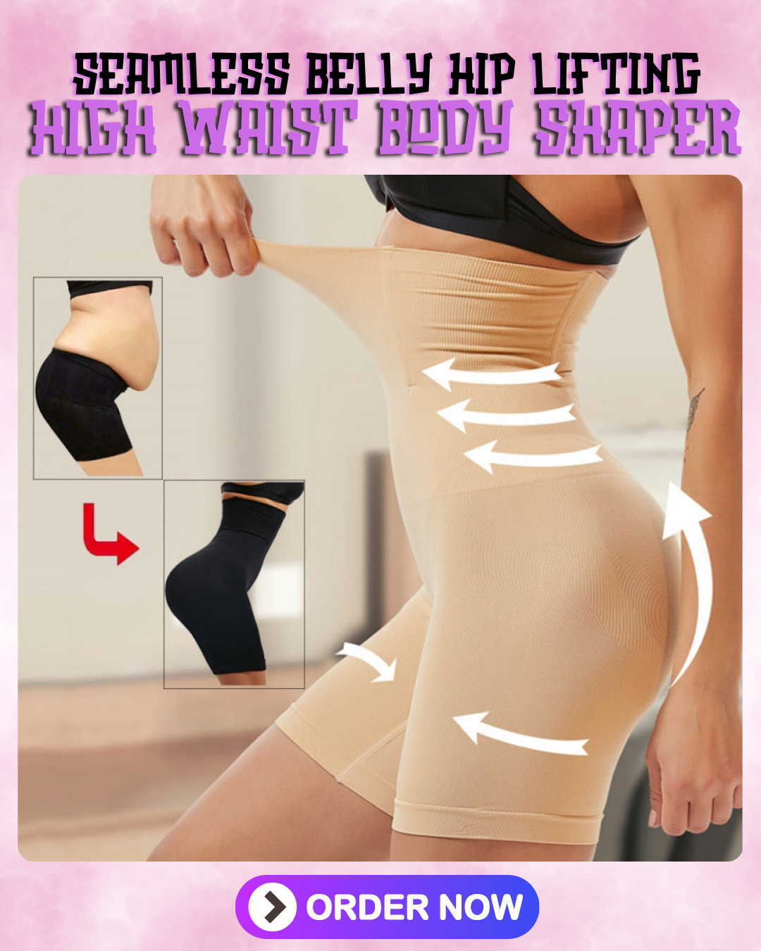Seamless Belly Hip Lifting High Waist Body Shaper