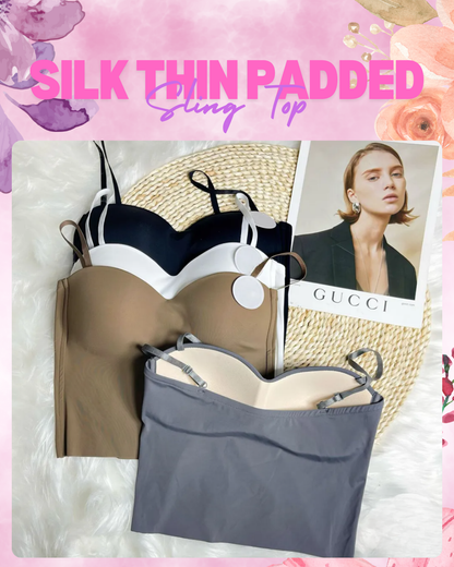Seamless Silk Thin Padded Sling Top
