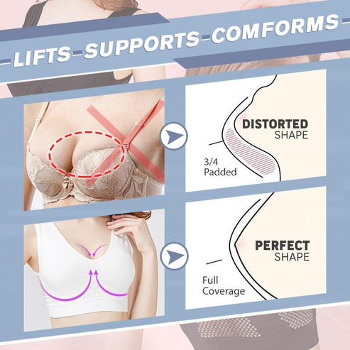 Plus Size Seamless Wire Free Mesh Breathable Cool Lift Up Air Sports Bra