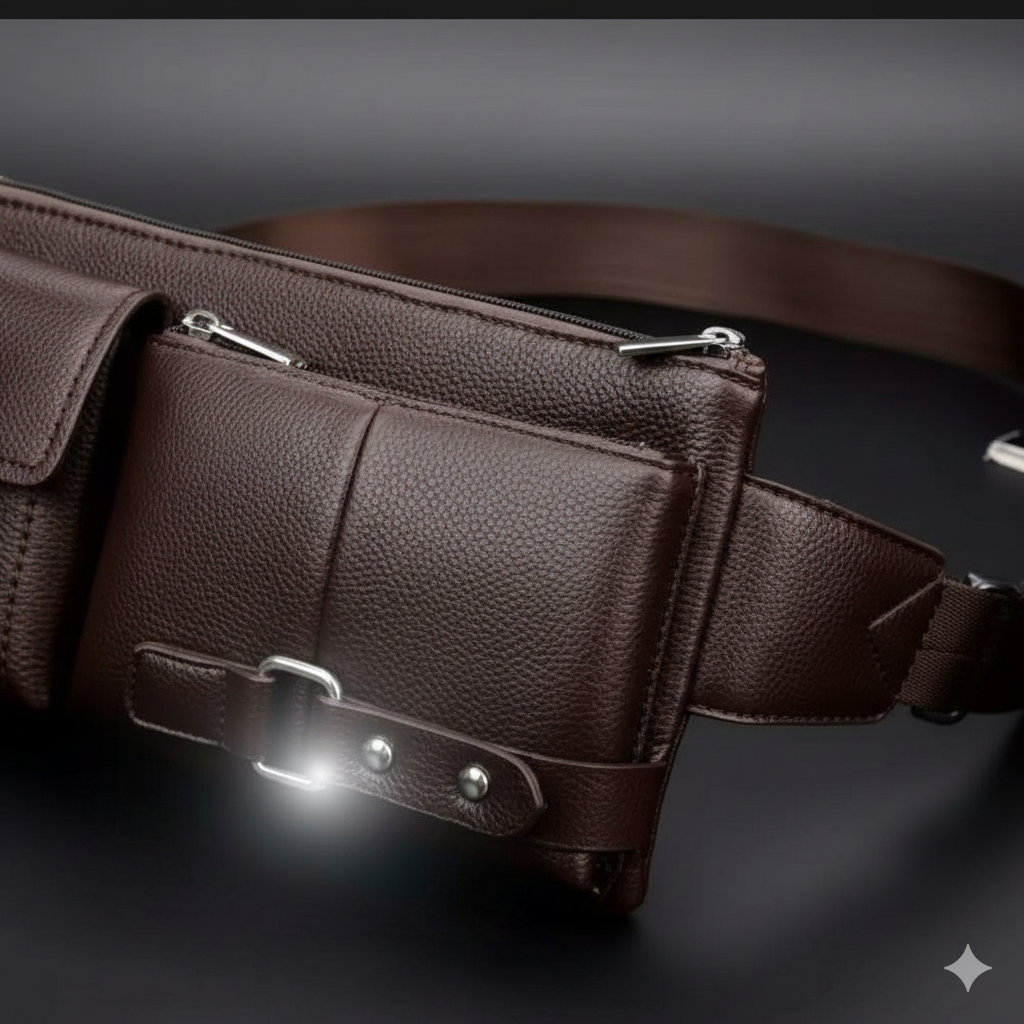 Premium Leather Crossbody & Waist Bag for Men — Tactical Elegance in Every Move