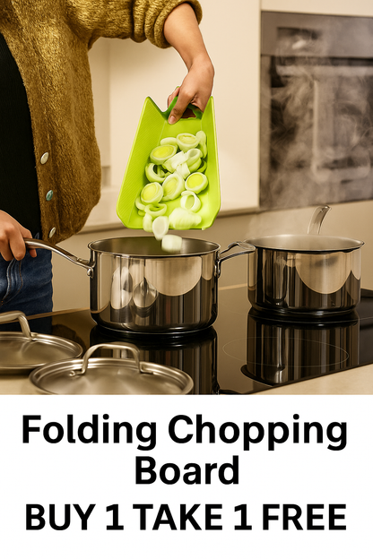 Buy 1 take 1 Free Foldable Cutting Board  – Chop, Fold & Pour Without the Mess!
