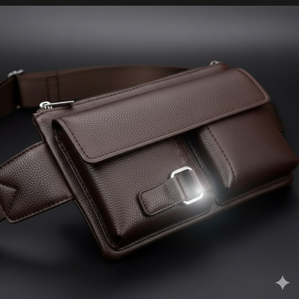 Premium Leather Crossbody & Waist Bag for Men — Tactical Elegance in Every Move