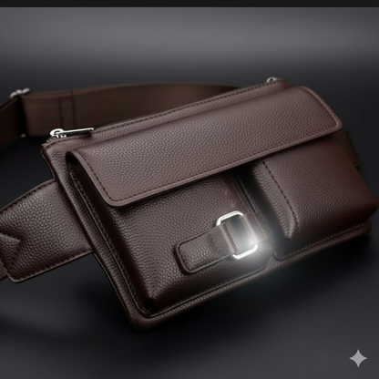 Premium Leather Crossbody & Waist Bag for Men — Tactical Elegance in Every Move