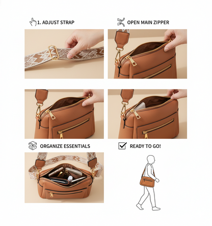 Wide-Strap Premium Sling Bag – Quiet Luxury Everyday
