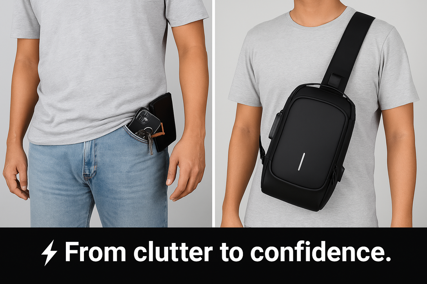 Anti-Theft Crossbody Sling Bag