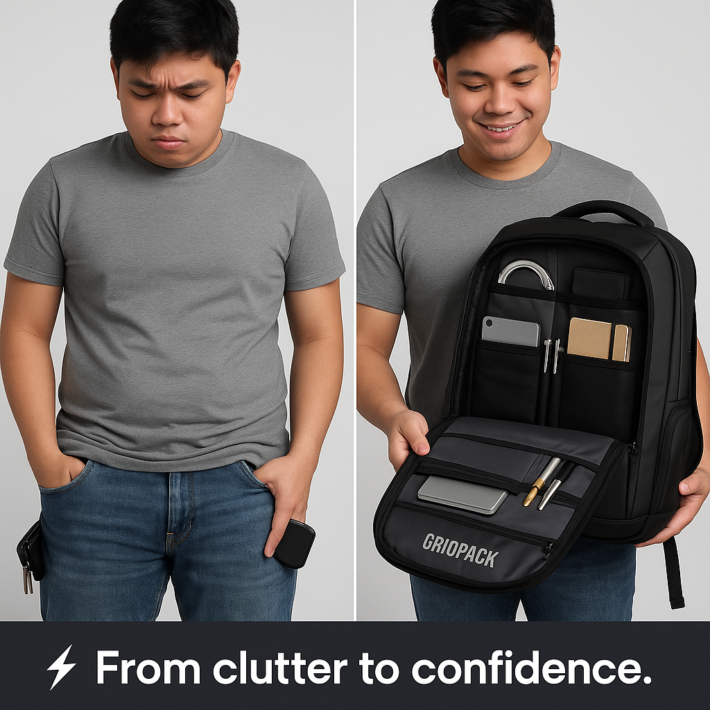 Multi-Compartment Waterproof Backpack — Built for Hustlers. Designed for All-Weather Grind.