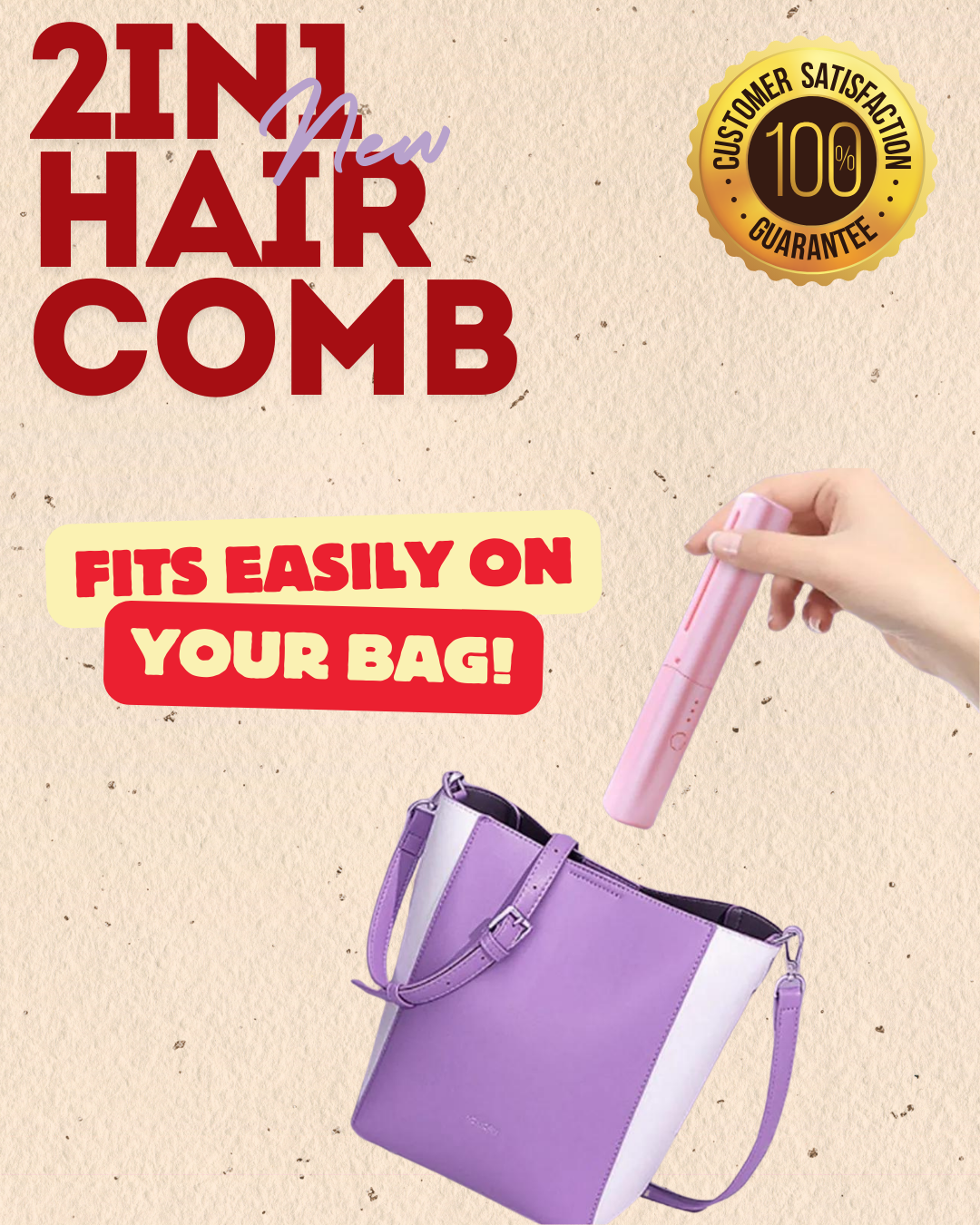 Non-Chalant Favorite ng mga Content Creator tong 2 in 1 Mini Straight Hair heat Comb Straightener