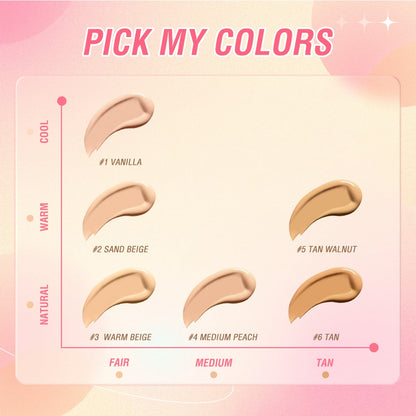 PINKFLASH Full Coverage Face Foundation Waterproof BB Cream