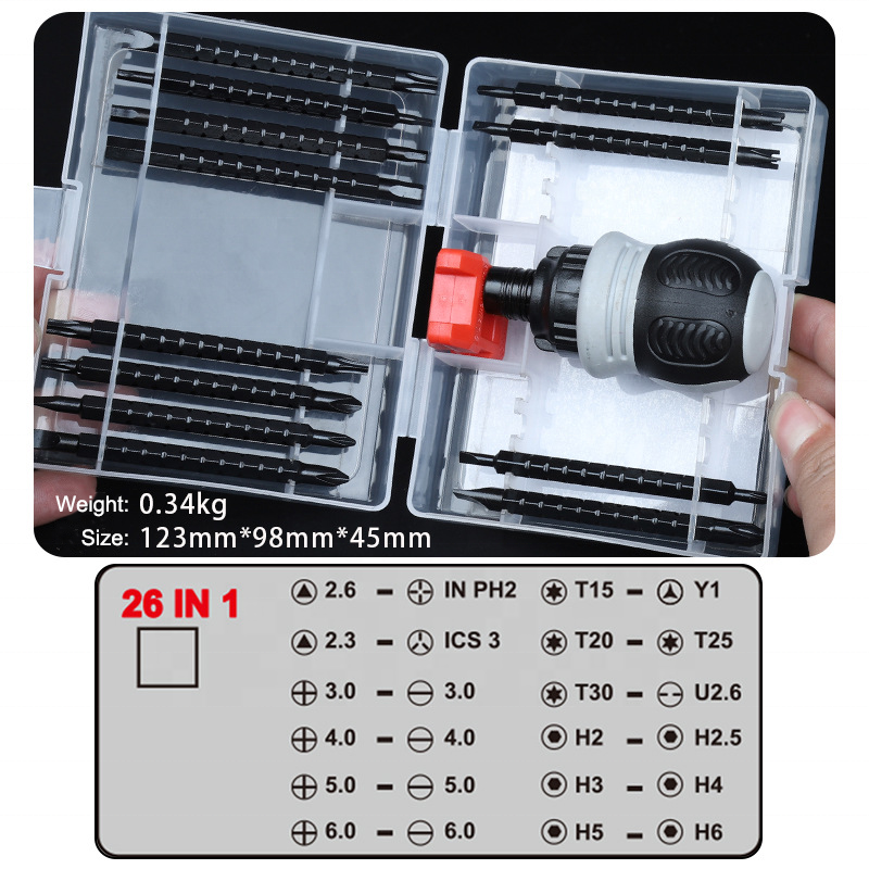 🔥 Compact 26-in-1 Ratchet Screwdriver Set – The Only Tool Kit You’ll Ever Need!