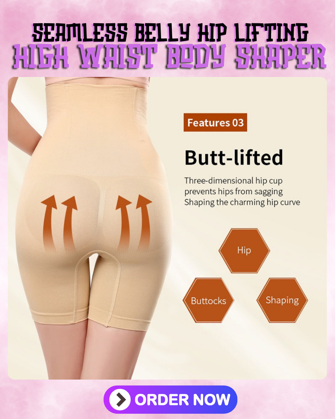 Seamless Belly Hip Lifting High Waist Body Shaper
