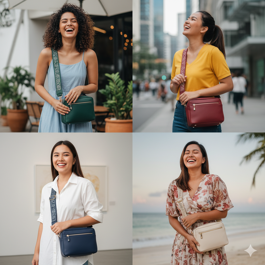 Wide-Strap Premium Sling Bag – Quiet Luxury Everyday