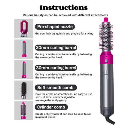 AUTHENTIC 5 IN 1 HAIR STYLING COMB STRAIGHTENER