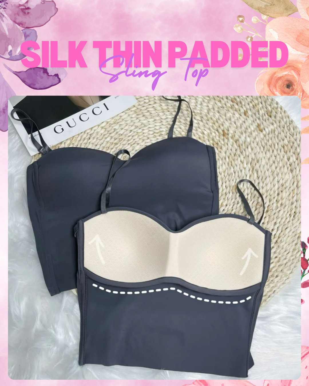 Seamless Silk Thin Padded Sling Top