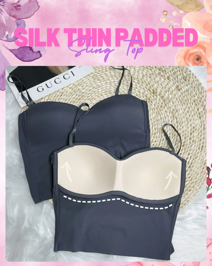 Seamless Silk Thin Padded Sling Top