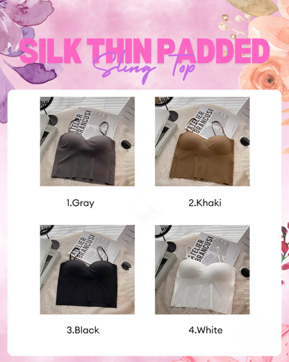 Seamless Silk Thin Padded Sling Top