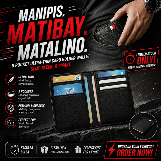 9 Pocket Ultra-Thin Card Holder Wallet — Slim, Sleek, & Smart