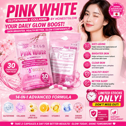 HONEST GLOW PINK WHITE CAPSULE