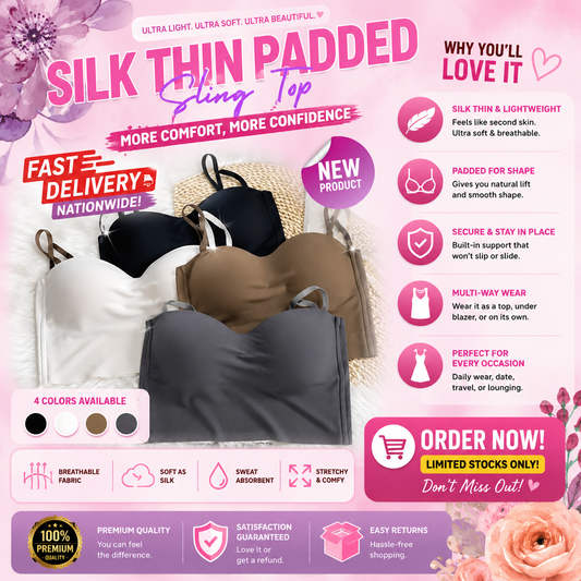 Seamless Silk Thin Padded Sling Top