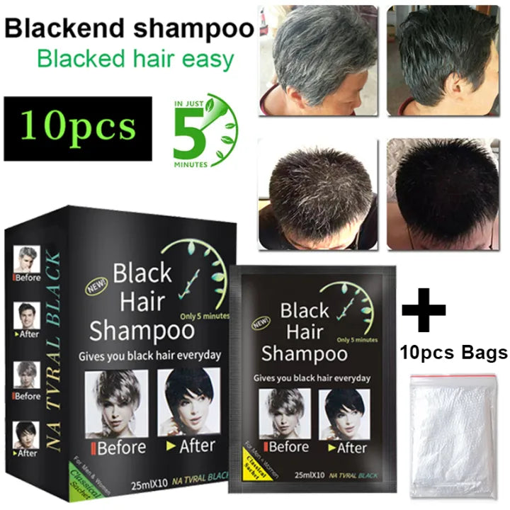 Black Hair Dexe Shampoo 10 Packs