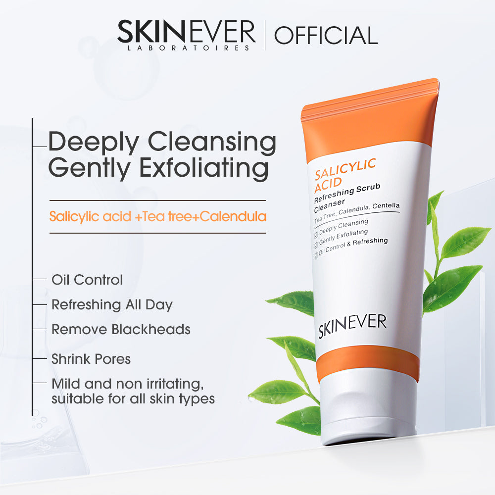 SKINEVER Salicylic Acid Refreshing Scrub Cleanser Face Wash