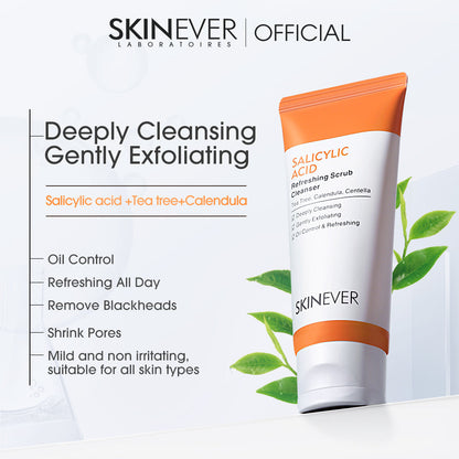 SKINEVER Salicylic Acid Refreshing Scrub Cleanser Face Wash