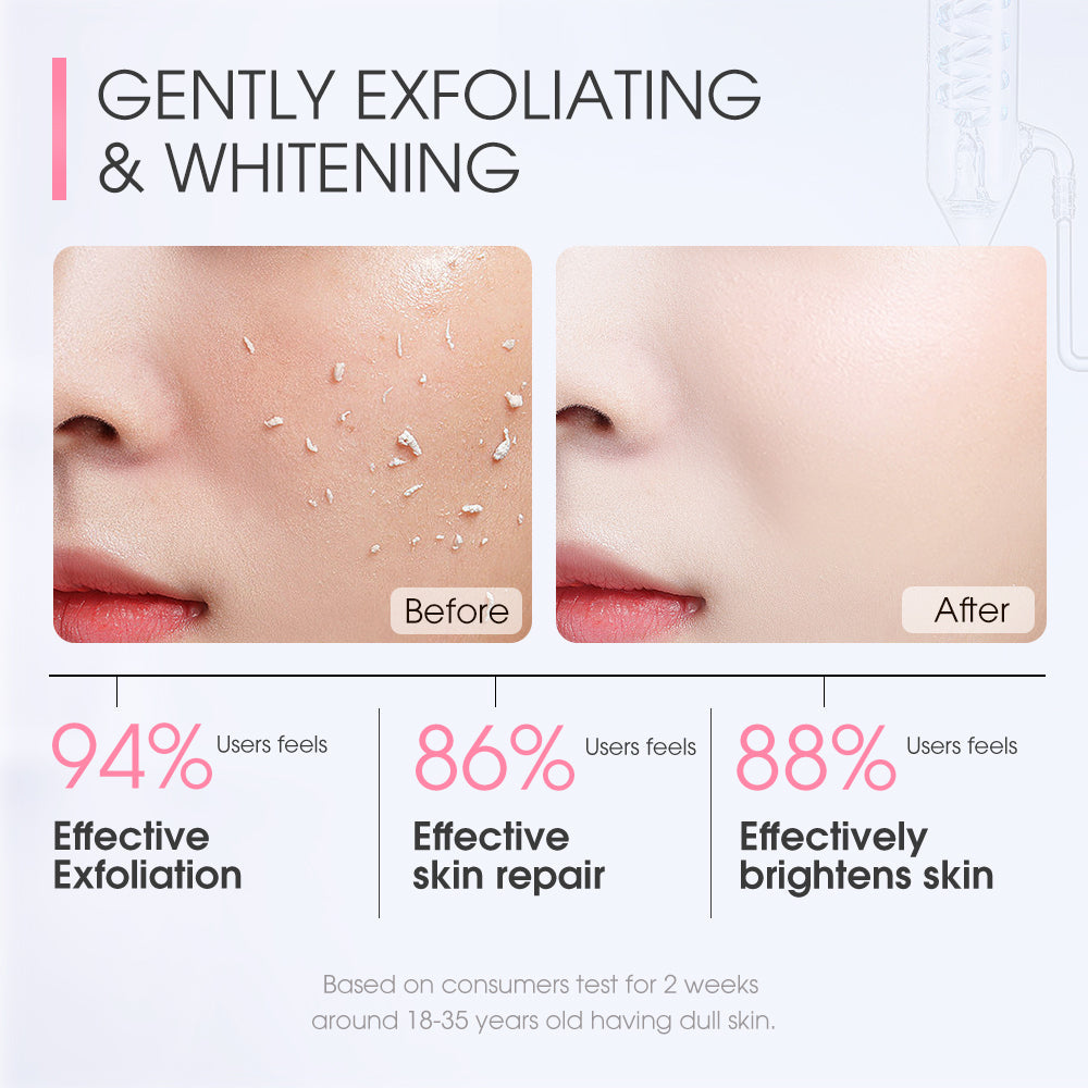SKINEVER Niacinamide pink Exfoliating Gel Whitening Facial Body Scrub Blackhead Removal 55ML