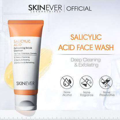 SKINEVER Salicylic Acid Refreshing Scrub Cleanser Face Wash
