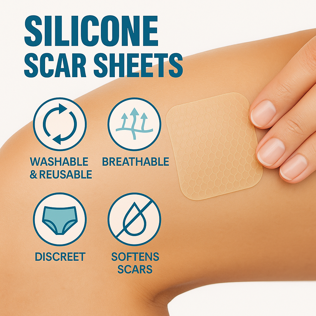 Silicone Scar Sheets – Fade Scars Fast & Flawlessly (2-Pack)