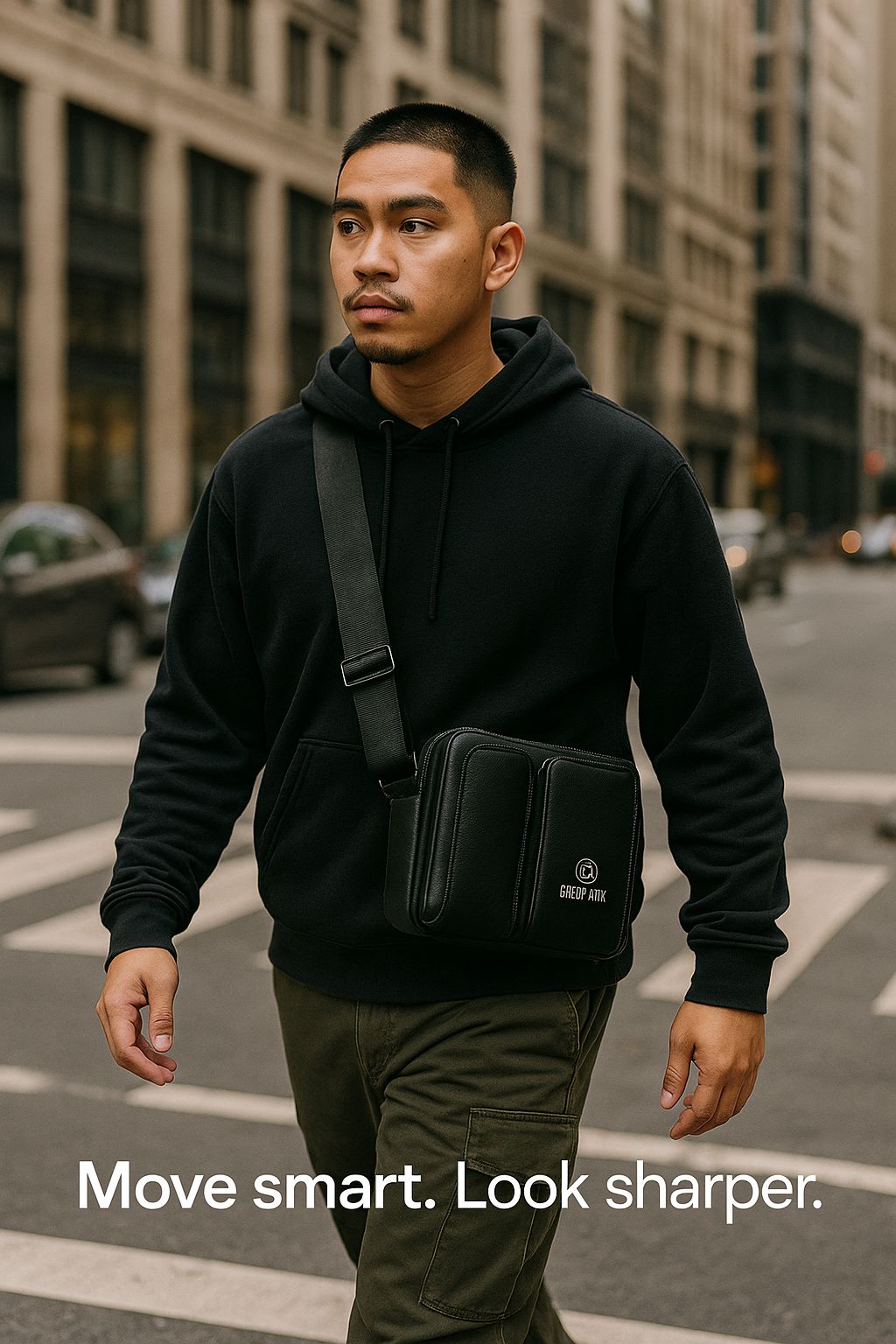 Dual Compartment Sling Bag for Men (Smart, Sleek, Everyday Carry) FREE SHIPPING