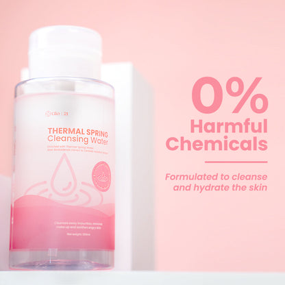 GLO21 Thermal Spring Cleansing Water - For Sensitive Skin, Acne Prone Skin, Oily or Dry Skin