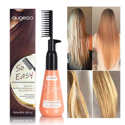 AUGEAS 180ML STRAIGHTEN HAIR CREAM EASY TO USE GENTLE AND AITI-DAMAGE SHINY AND SMOOTH