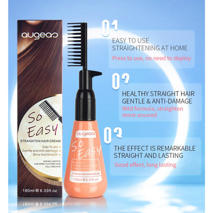 AUGEAS 180ML STRAIGHTEN HAIR CREAM EASY TO USE GENTLE AND AITI-DAMAGE SHINY AND SMOOTH