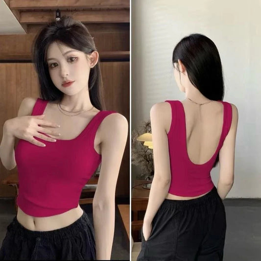 SEXY U-SHAPED BACKLESS PADDED TOP